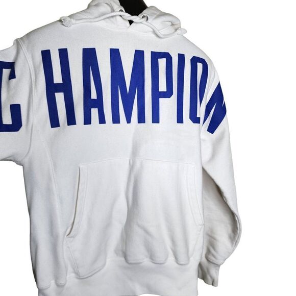 Champion Reverse Weave Spirit Hoodie Sweatshirt Mens Size S White - Picture 2 of 6